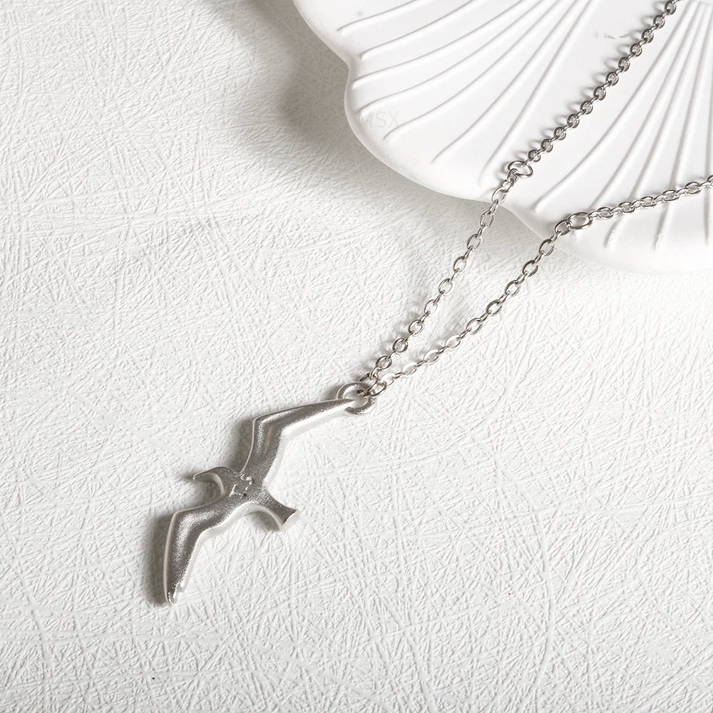 TS Seagull Pendant Necklace Bird Charm Chain Necklace Couple Jewelry Stainless Steel - Guangzhou Mingshixuan Jewellery CO.,Ltd