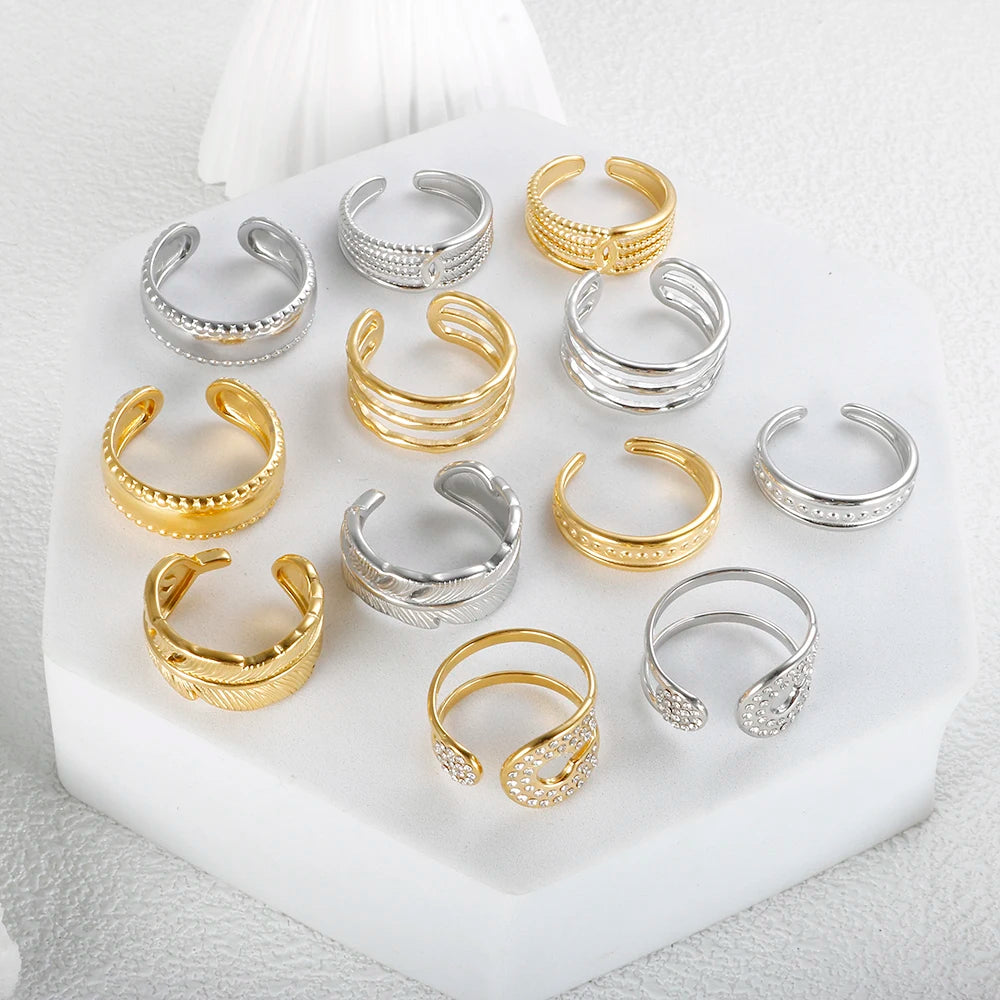 Thick Bead Stacking Opening Ring Luxury Accessories Jewelry - Guangzhou Mingshixuan Jewellery CO.,Ltd