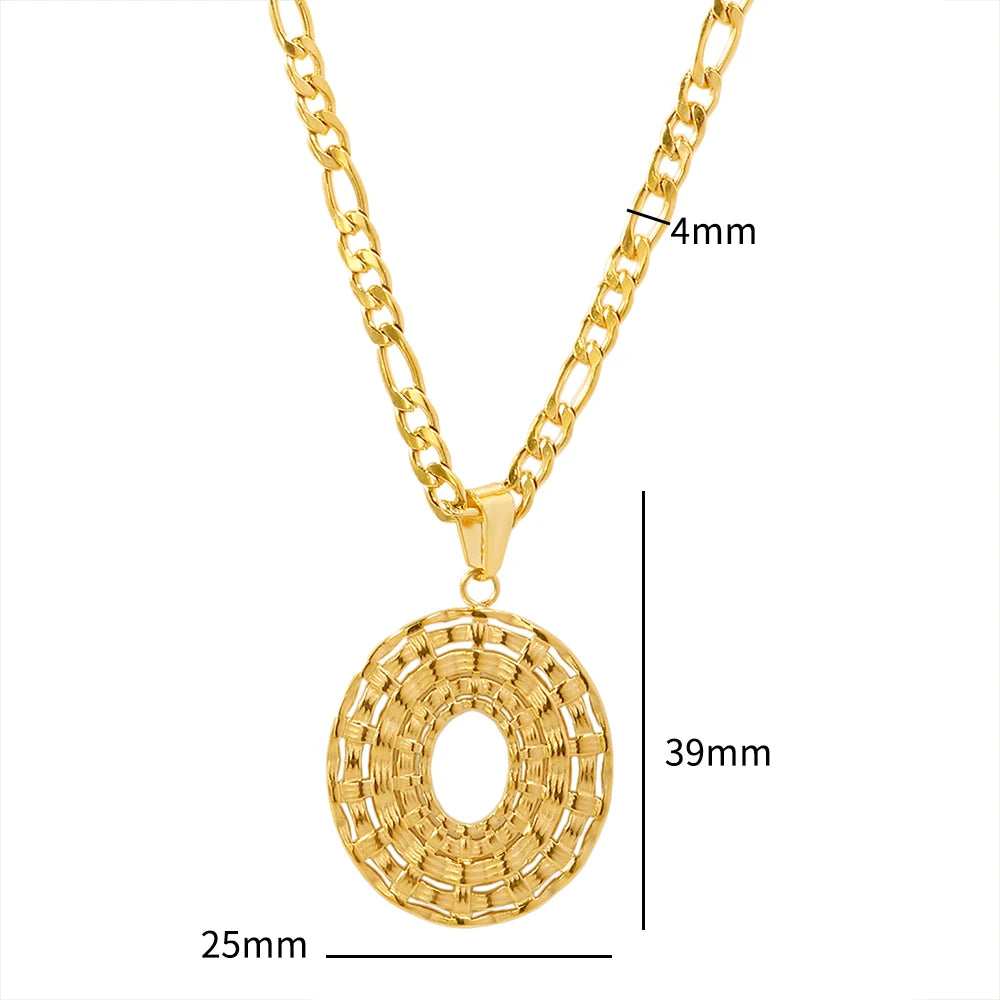 Round Woven Hollow out Pendant Figaro Chain Earrings Necklace - Guangzhou Mingshixuan Jewellery CO.,Ltd