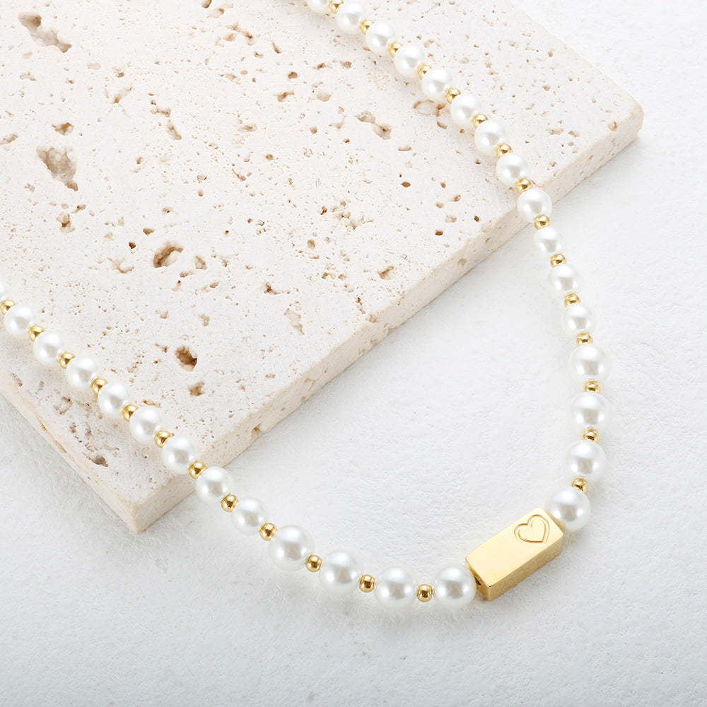 Big White Glass Pearl Chain High Quality Necklace - Guangzhou Mingshixuan Jewellery CO.,Ltd