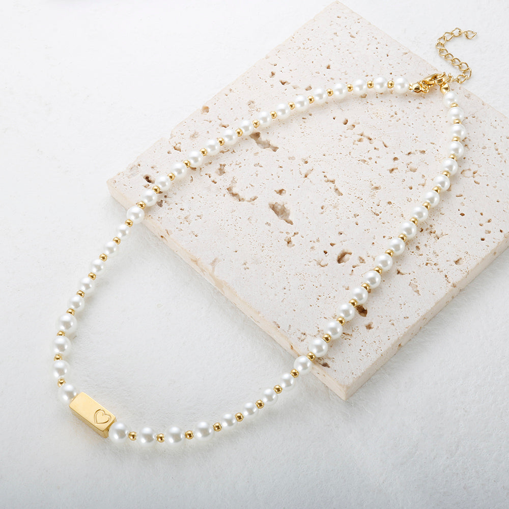 Big White Glass Pearl Chain High Quality Necklace - Guangzhou Mingshixuan Jewellery CO.,Ltd