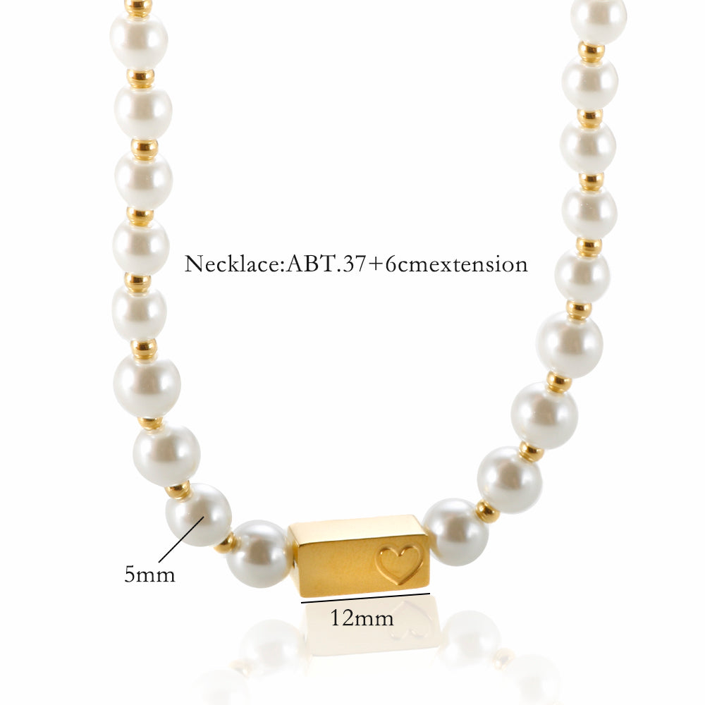 Big White Glass Pearl Chain High Quality Necklace - Guangzhou Mingshixuan Jewellery CO.,Ltd