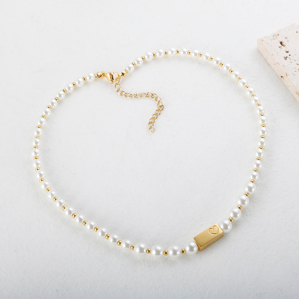 Big White Glass Pearl Chain High Quality Necklace - Guangzhou Mingshixuan Jewellery CO.,Ltd