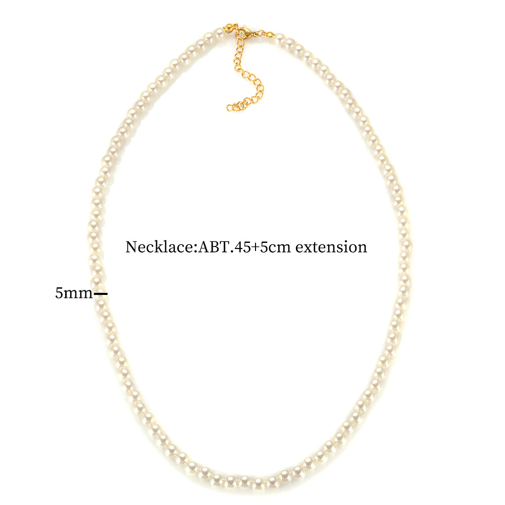 Big White Glass Pearl Chain High Quality Necklace - Guangzhou Mingshixuan Jewellery CO.,Ltd