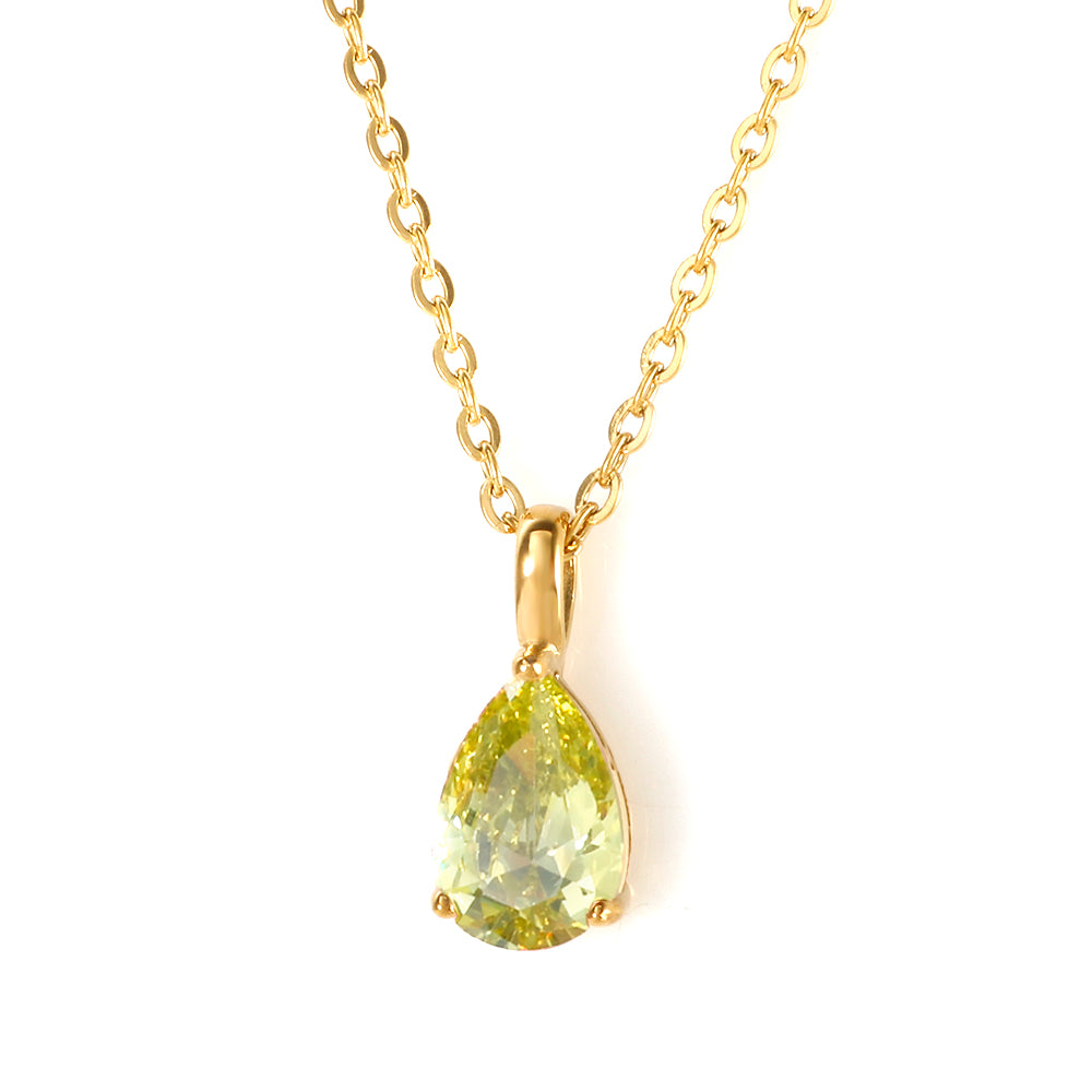 Colorful Zircon Charm Stainless Steel Necklaces - Guangzhou Mingshixuan Jewellery CO.,Ltd