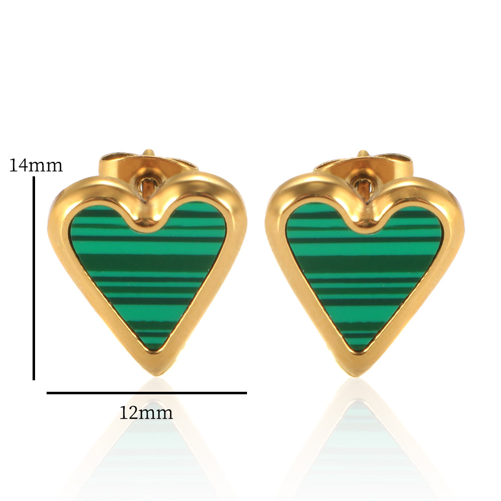 Heart Shape Pendant Necklace Tiny Love Shell Stud Earrings - Guangzhou Mingshixuan Jewellery CO.,Ltd