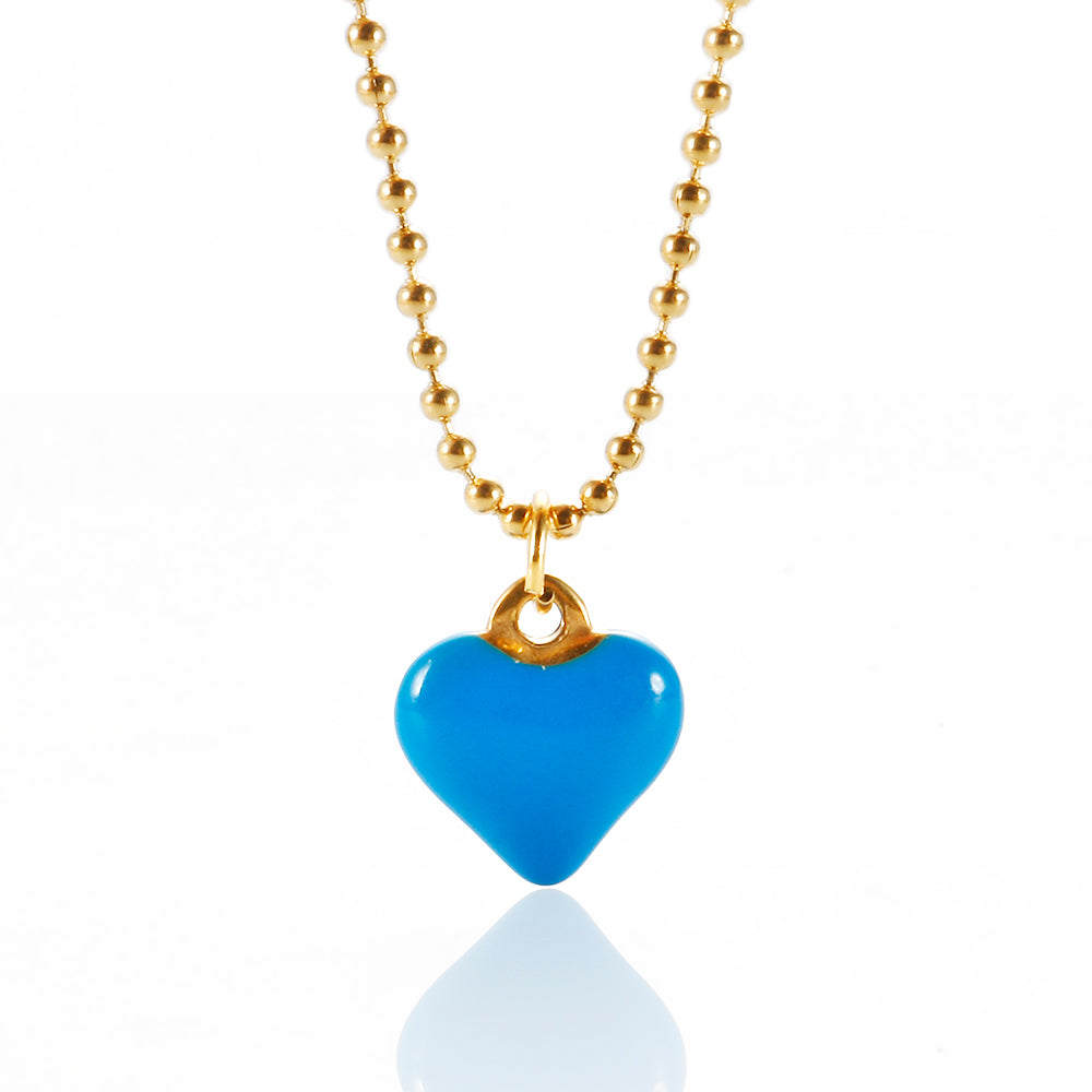 Candy Color Drip Glaze Enamel Resin Love Heart Pendant Necklace - Guangzhou Mingshixuan Jewellery CO.,Ltd