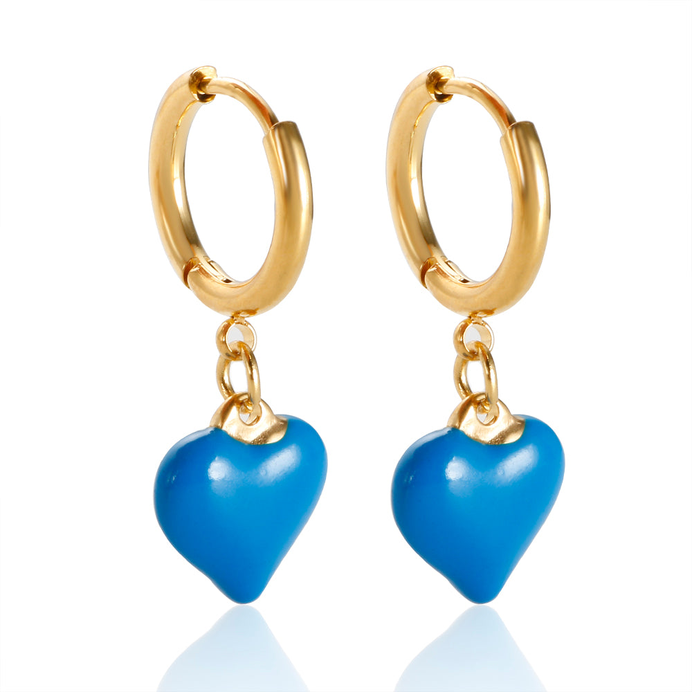 Candy Color Drip Glaze Enamel Resin Love Heart Pendant Necklace - Guangzhou Mingshixuan Jewellery CO.,Ltd