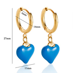 Candy Color Drip Glaze Enamel Resin Love Heart Pendant Necklace - Guangzhou Mingshixuan Jewellery CO.,Ltd