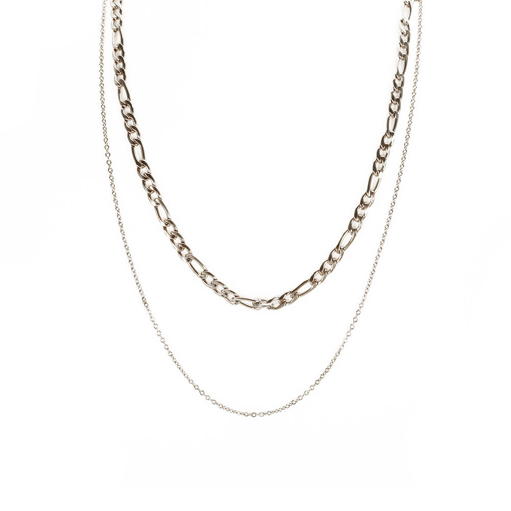 Sun Moon Charm Figaro Link Chain Necklaces - Guangzhou Mingshixuan Jewellery CO.,Ltd