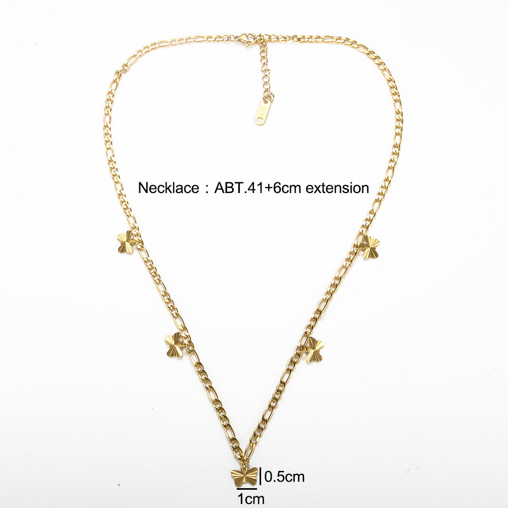 Sun Moon Charm Figaro Link Chain Necklaces - Guangzhou Mingshixuan Jewellery CO.,Ltd