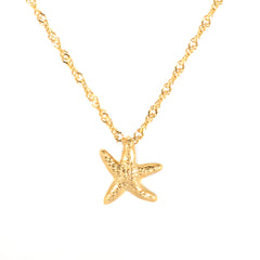 Small Bead Pendant Star Tassel Cute Starfish Charm Gold Plated Necklace - Guangzhou Mingshixuan Jewellery CO.,Ltd