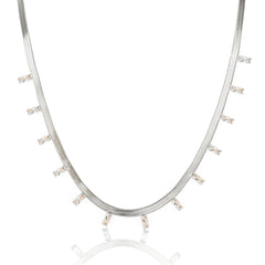 White Green Zircon Snake Chain Necklace - Guangzhou Mingshixuan Jewellery CO.,Ltd