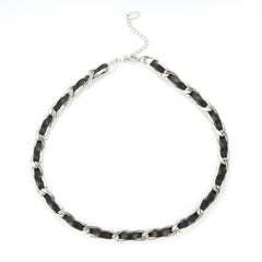 Leather Rope Chain Bracelet Woven Choker Chain Necklace - Guangzhou Mingshixuan Jewellery CO.,Ltd