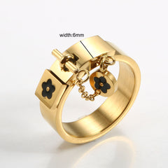 Flower Charm Finger Rings For Men Women - Guangzhou Mingshixuan Jewellery CO.,Ltd