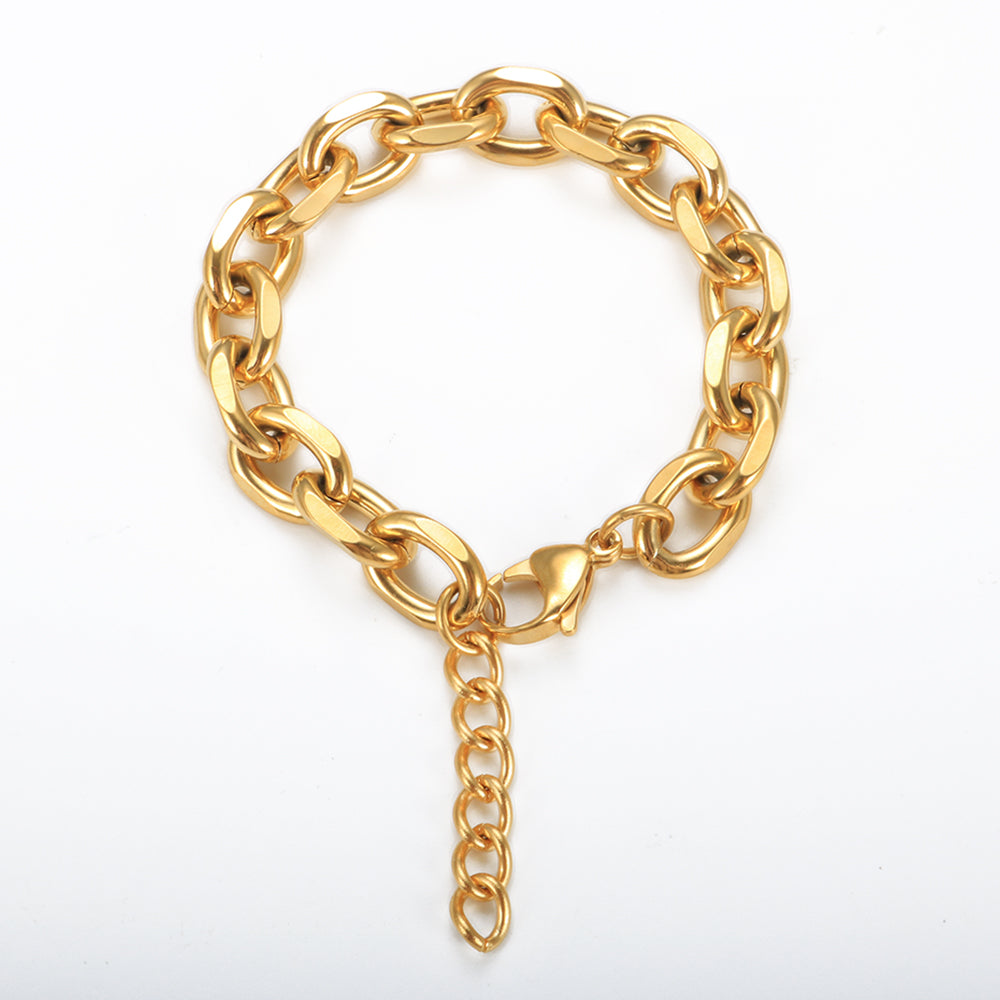 Gold Plated Thick Chain Bracelet - Guangzhou Mingshixuan Jewellery CO.,Ltd