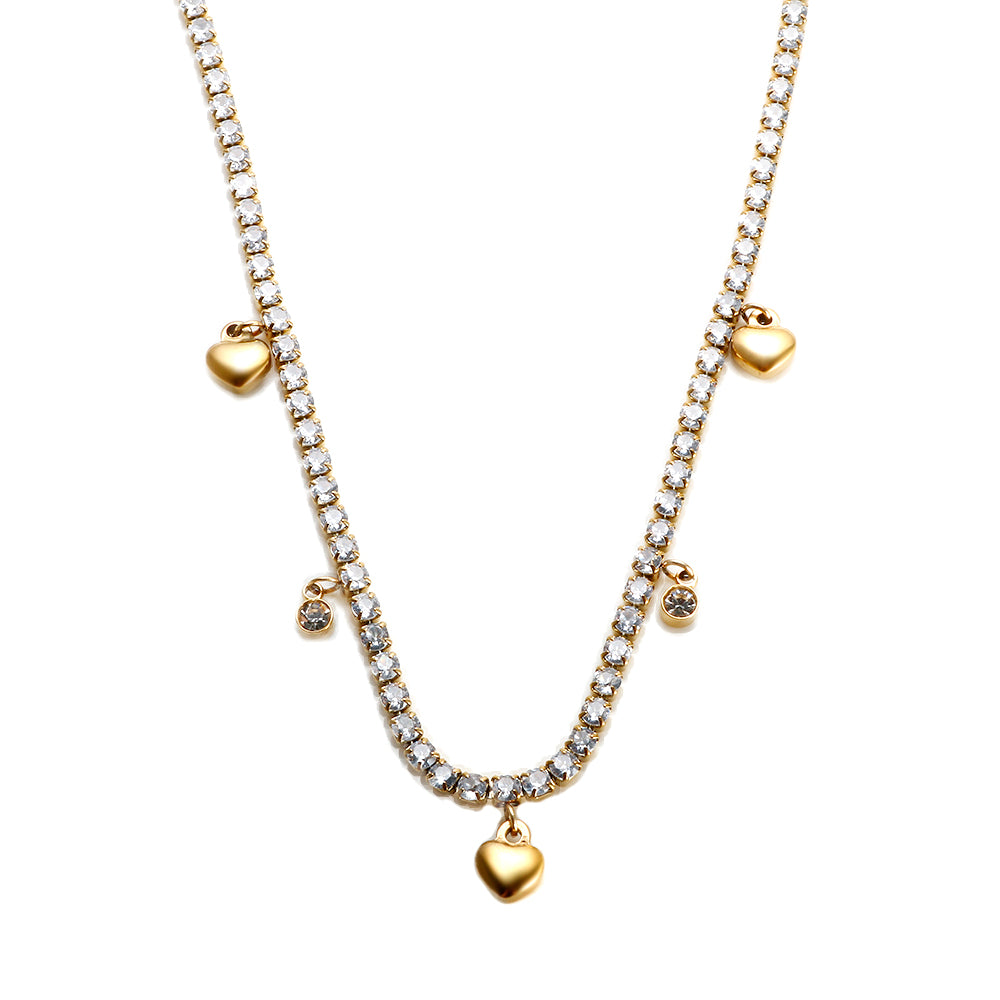 Shinny Cubic Zirconia Pentagram Charm Choker Necklace - Guangzhou Mingshixuan Jewellery CO.,Ltd